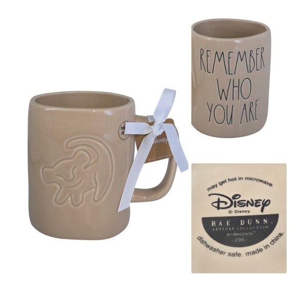Rae Dunn Simba Disney The Lion King Remember Who You Are Coffee Mug Double Sided - Picture 1 of 9